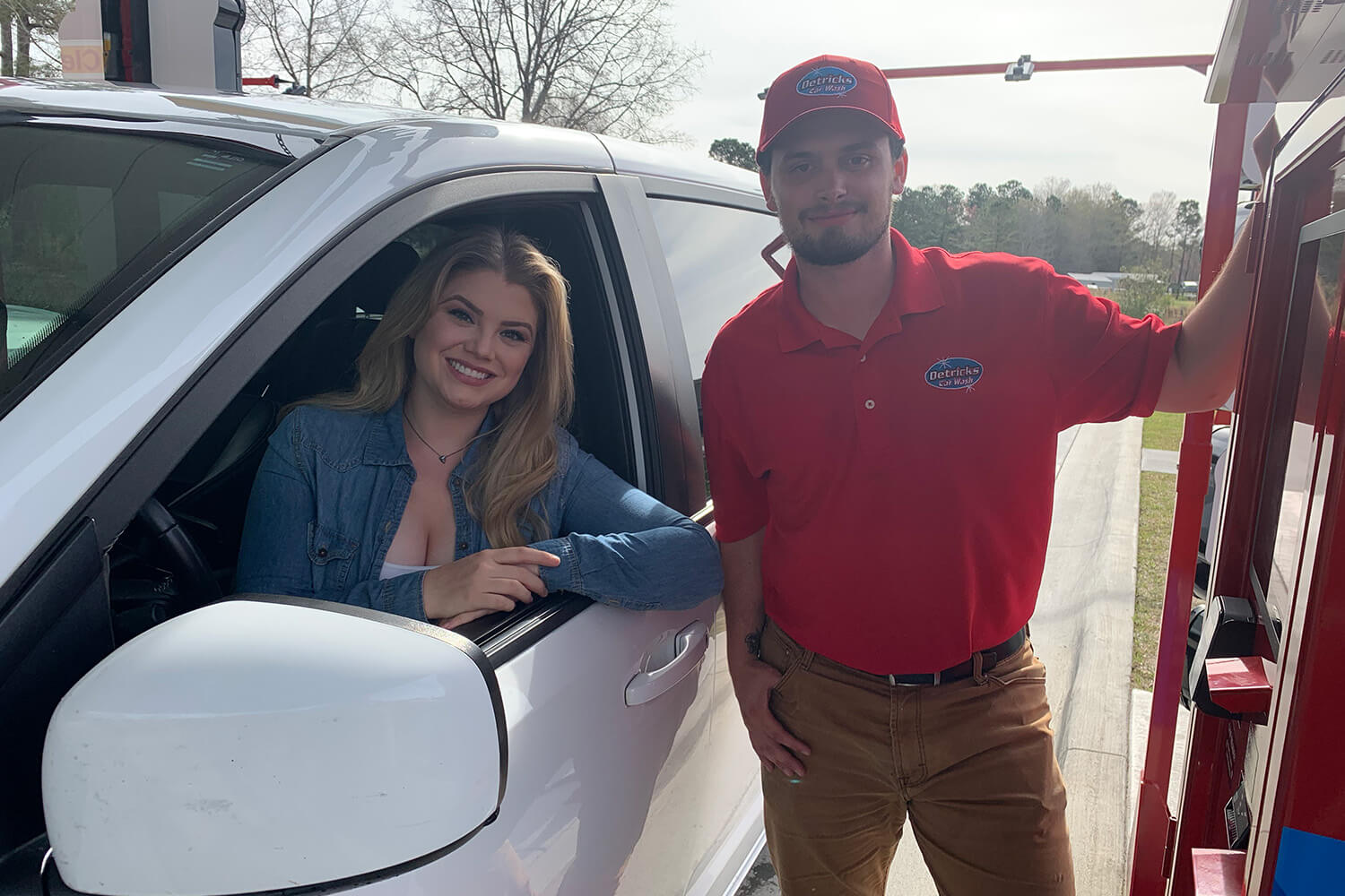 Detrick’s Car Wash customer and employee in South Carolina